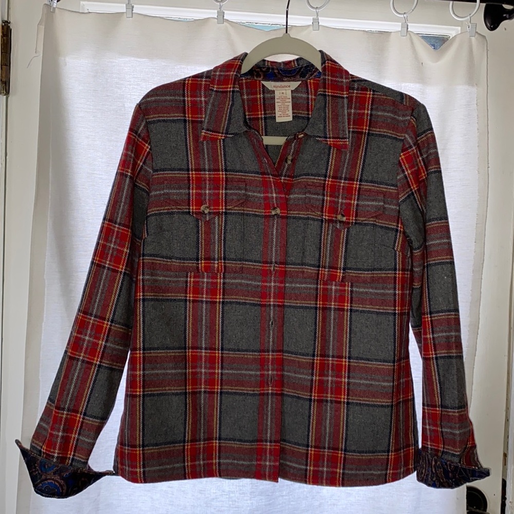 Sundance wool plaid shirt.